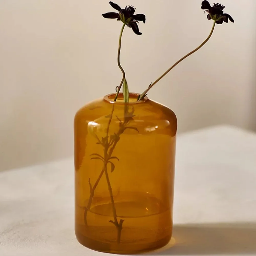 Cylinder glass bud vase
